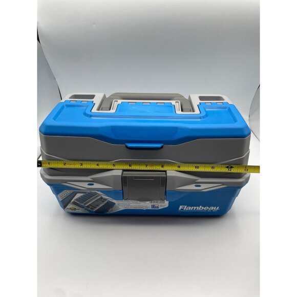 Flambeau Outdoors 6382TB 2-Tray - Classic Tray Tackle Box - Blue/Gray New - Picture 11 of 12